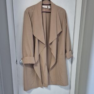 Chico's Beige Waterfall Trench Coat